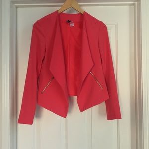 Hot pink/coral fashion blazer